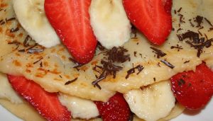 Crepioca de morango e banana