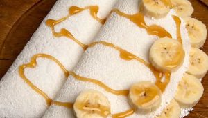 Tapioca com Recheio de Banana e Mel